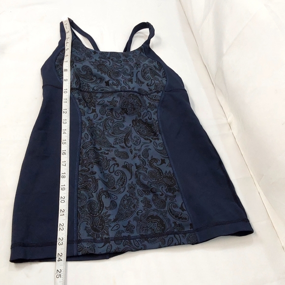 Lululemon Inkwell Paisley Energy Tank Top with Bra - Picture 9 of 11